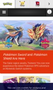 How pokemon.com looks like on a mobile device such as an iPhone.