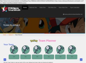 How pokemonteambuilder.net looks like on a tablet such as an iPad.