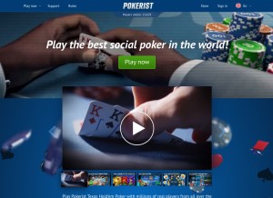 How pokerist.com looks like on a tablet such as an iPad.
