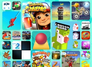 How poki.at looks like on a tablet such as an iPad.