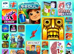 How poki.ro looks like on a tablet such as an iPad.