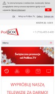 How polbox.tv looks like on a mobile device such as an iPhone.