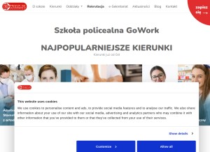 How policealna.gowork.pl looks like on a tablet such as an iPad.