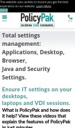 How policypak.com looks like on a mobile device such as an iPhone.