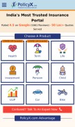 How policyx.com looks like on a mobile device such as an iPhone.