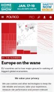 How politico.eu looks like on a mobile device such as an iPhone.