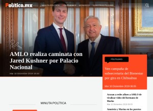 How politico.mx looks like on a tablet such as an iPad.