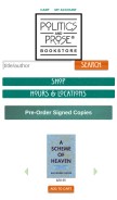 How politics-prose.com looks like on a mobile device such as an iPhone.