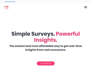 How pollfish.com looks like on a tablet such as an iPad.