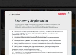 How polskieradio.pl looks like on a tablet such as an iPad.