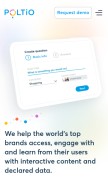 How poltio.com looks like on a mobile device such as an iPhone.