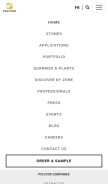 How polycor.com looks like on a mobile device such as an iPhone.