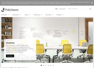 How polyvision.com looks like on a tablet such as an iPad.