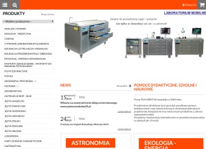 How pomoceszkolne24.pl looks like on a tablet such as an iPad.