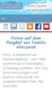 How ponyland-norddeich.de looks like on a mobile device such as an iPhone.