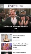 How popcrush.com looks like on a mobile device such as an iPhone.