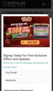 How popularbingosites.co.uk looks like on a mobile device such as an iPhone.