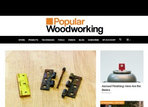How popularwoodworking.com looks like on a tablet such as an iPad.
