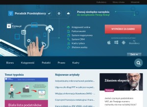 How poradnikprzedsiebiorcy.pl looks like on a tablet such as an iPad.
