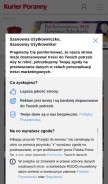 How poranny.pl looks like on a mobile device such as an iPhone.