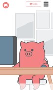 How porkbun.com looks like on a mobile device such as an iPhone.