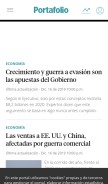 How portafolio.co looks like on a mobile device such as an iPhone.