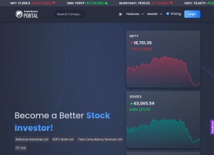 How portal.tradebrains.in looks like on a tablet such as an iPad.