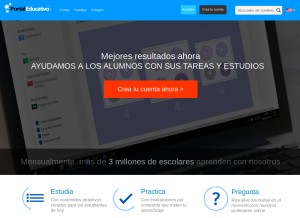 How portaleducativo.net looks like on a tablet such as an iPad.