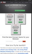 How portalwebhosting.com looks like on a mobile device such as an iPhone.