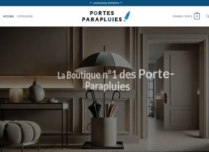 How portes-parapluies.com looks like on a tablet such as an iPad.