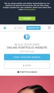 How portfoliobox.net looks like on a mobile device such as an iPhone.