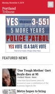 How portlandtribune.com looks like on a mobile device such as an iPhone.