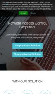 How portnox.com looks like on a mobile device such as an iPhone.