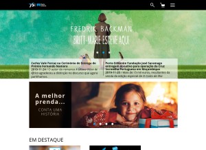 How portoeditora.pt looks like on a tablet such as an iPad.