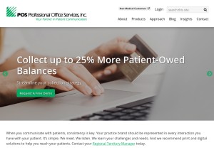 How poscorp.com looks like on a tablet such as an iPad.