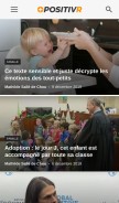 How positivr.fr looks like on a mobile device such as an iPhone.