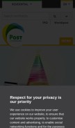How post.lu looks like on a mobile device such as an iPhone.