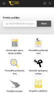 How posta.hr looks like on a mobile device such as an iPhone.