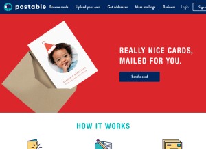 How postable.com looks like on a tablet such as an iPad.