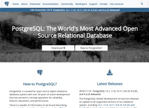 How postgresql.org looks like on a tablet such as an iPad.