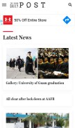 How postguam.com looks like on a mobile device such as an iPhone.