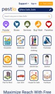 How postlo.com looks like on a mobile device such as an iPhone.