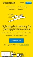 How postmarkapp.com looks like on a mobile device such as an iPhone.