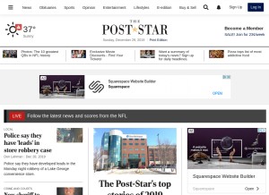 How poststar.com looks like on a tablet such as an iPad.