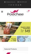How pouchee.com looks like on a mobile device such as an iPhone.