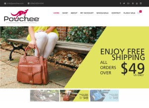How pouchee.com looks like on a tablet such as an iPad.