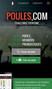 How poules.com looks like on a mobile device such as an iPhone.