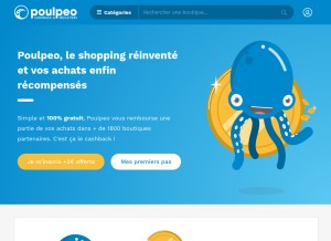 How poulpeo.com looks like on a tablet such as an iPad.