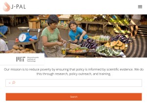 How povertyactionlab.org looks like on a tablet such as an iPad.