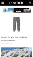 How powder.com looks like on a mobile device such as an iPhone.